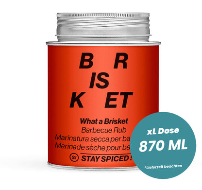 What a Brisket - Barbecue Rub in der grossen XL-Dose (870ml) von STAY SPICED!