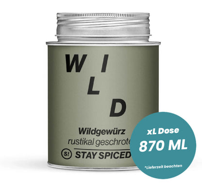 Wildgewürz rustikal in der grossen XL-Dose (870ml) von STAY SPICED