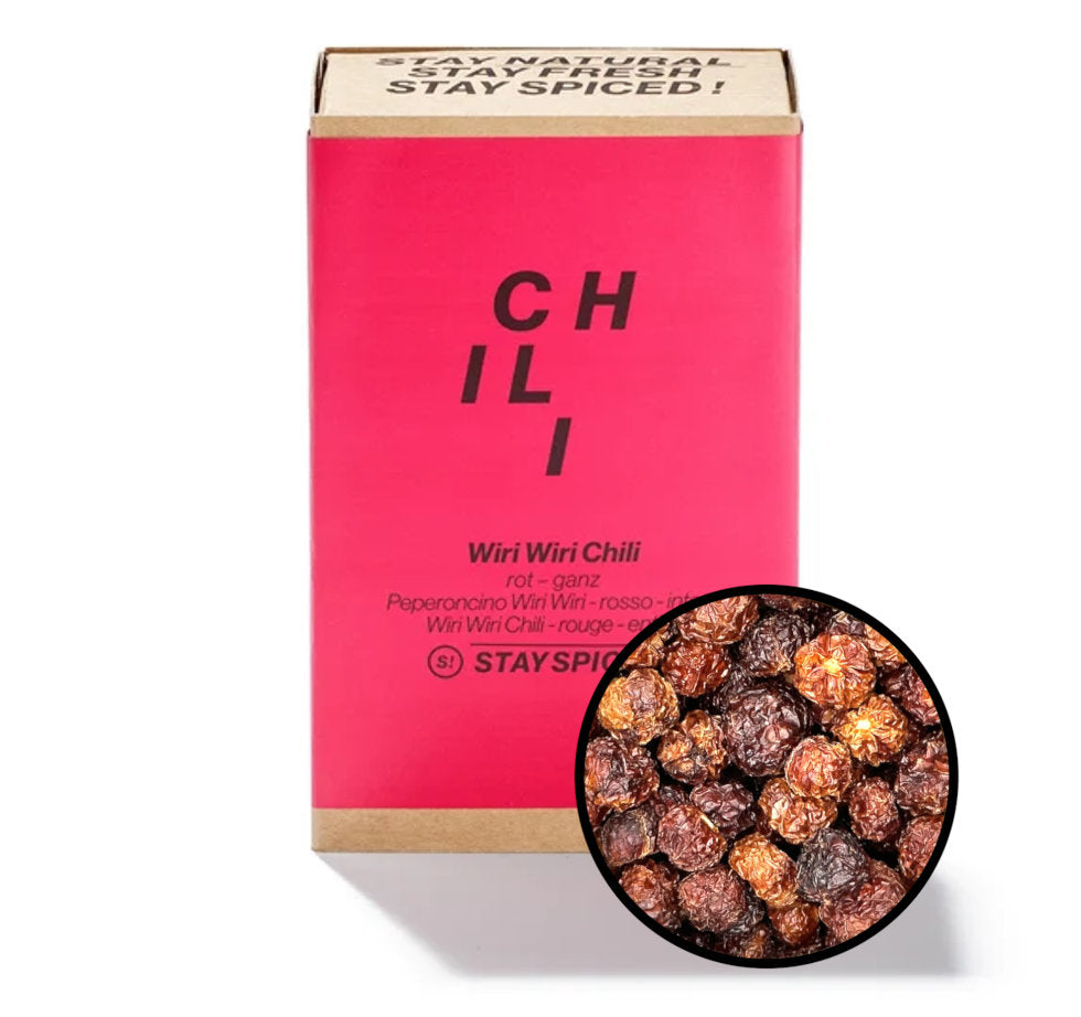Wiri Wiri Chili ganz rot - Roter Karton von STAY SPICED ! bei Chefkoch-Gewürze