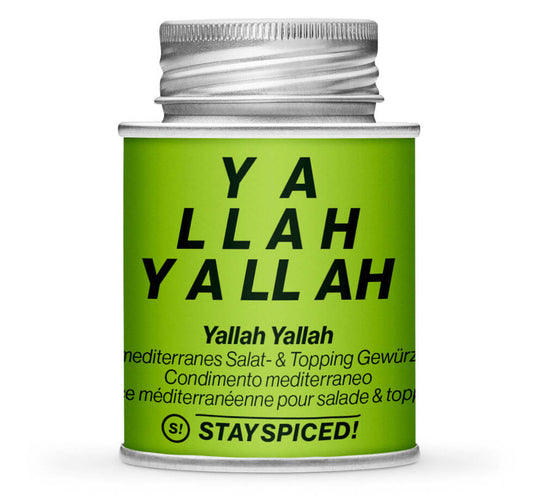 Yallah Yallah, mediterranes Salat- & Topping-Gewürz - Geschlossene hellgrüne Gewürzdose von STAY SPICED