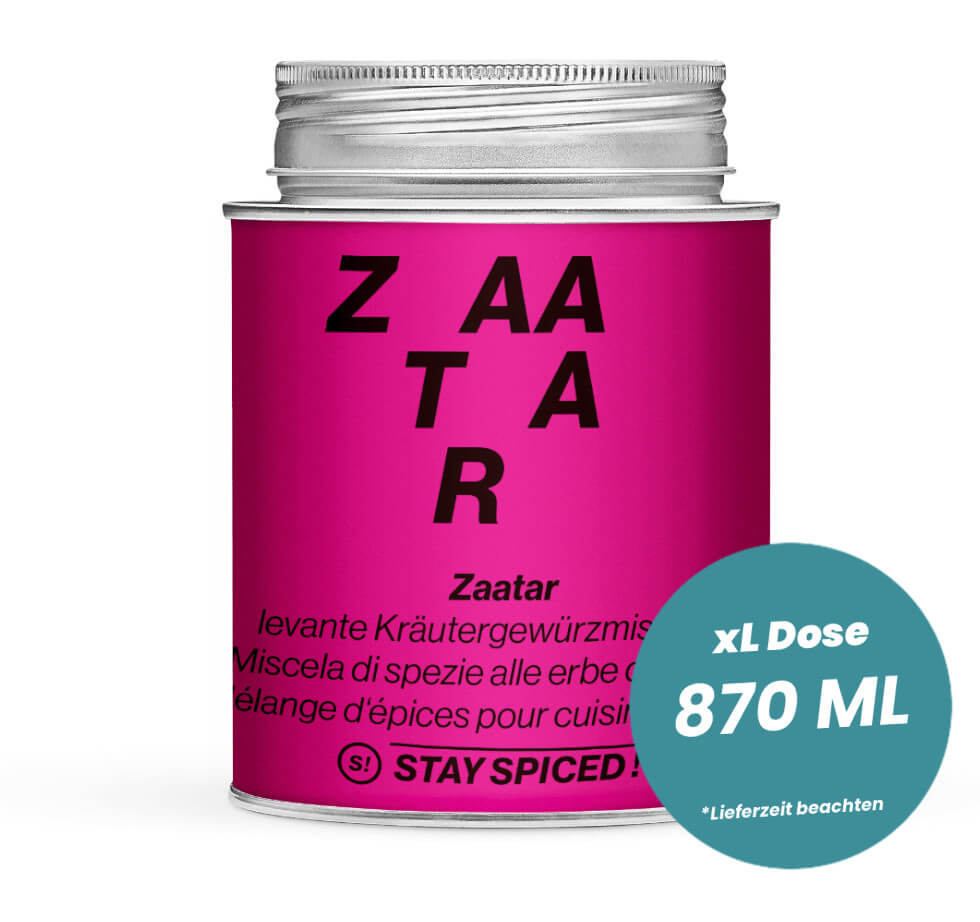 Zaatar Gewürzmischung in der grossen XL-Dose (870ml) von STAY SPICED