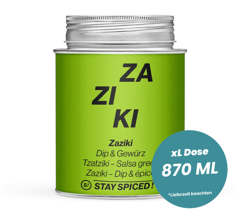 Zaziki & Dip Gewürz in der grossen XL-Dose (870ml) von STAY SPICED!