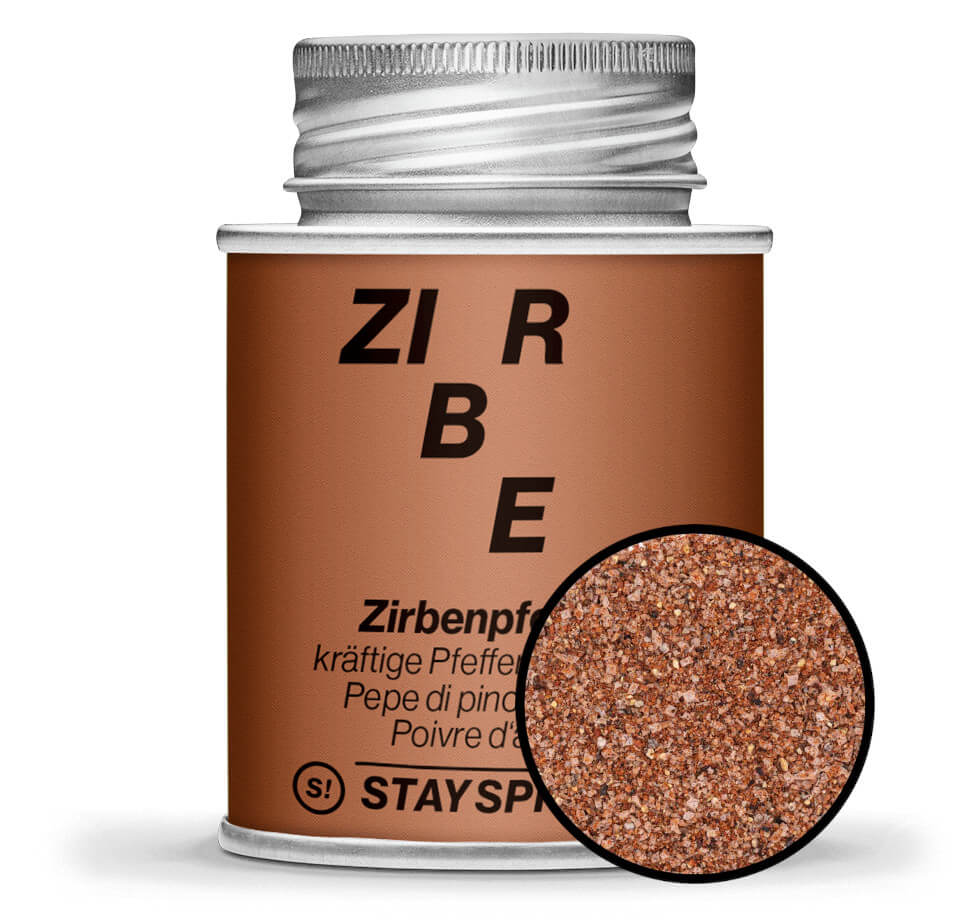 Zirbenpfeffer, kräftige Pfeffermischung - Braun Gewürzdose von STAY SPICED ! bei Chefkoch-Gewürze